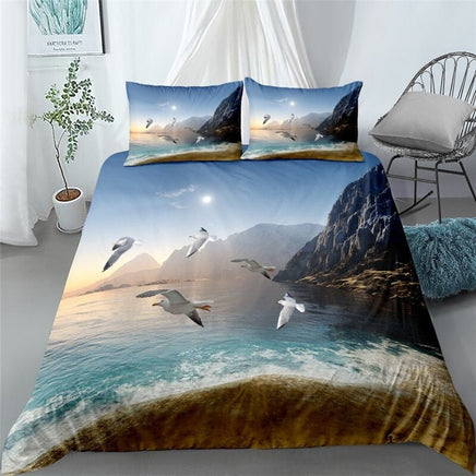 Coastal Bedding Sets 3D Ocean Bed Linen Sets Twin Full Queen King Bed Sets - Lusy Store