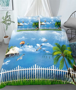 Coastal Bedding Sets 3D Ocean Bed Linen Sets Twin Full Queen King Bed Sets - Lusy Store