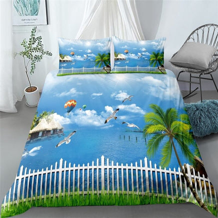 Coastal Bedding Sets 3D Ocean Bed Linen Sets Twin Full Queen King Bed Sets - Lusy Store