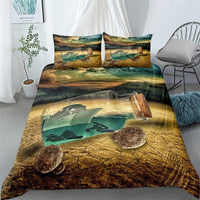 Coastal Bedding Sets 3D Ocean Bed Linen Sets Twin Full Queen King Bed Sets - Lusy Store