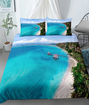 Coastal Bedding Sets 3D Ocean Bed Linen Sets Twin Full Queen King Bed Sets - Lusy Store