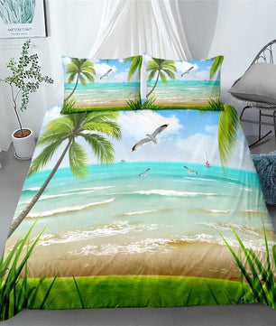 Coastal Bedding Sets 3D Ocean Bed Linen Sets Twin Full Queen King Bed Sets - Lusy Store