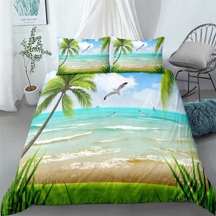 Coastal Bedding Sets 3D Ocean Bed Linen Sets Twin Full Queen King Bed Sets - Lusy Store