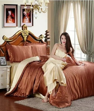 Coffee Pink Purple Bedding Set - Lusy Store