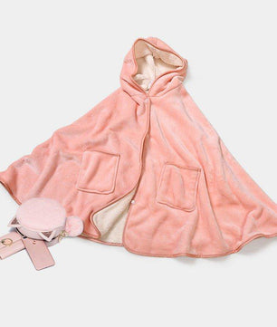 Comfy Hooded Blanket Comfortable Blanket For Lovers Tv Blanket Solid Warm Hooded Blankets Adults And Children - Lusy Store