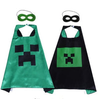 Comics Cartoon Minecraft Costume Cloak for Child Kids with Eye Felt Party Mask Kids Boy Girl Birthday Christmas Decor - Lusy Store