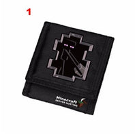 Computer Game Minecraft Wallet Enderman Oxford Black Short Purse Children Carteira - Lusy Store