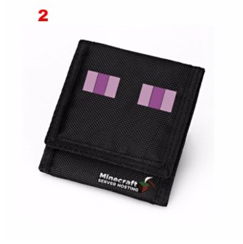 Computer Game Minecraft Wallet Enderman Oxford Black Short Purse Children Carteira - Lusy Store