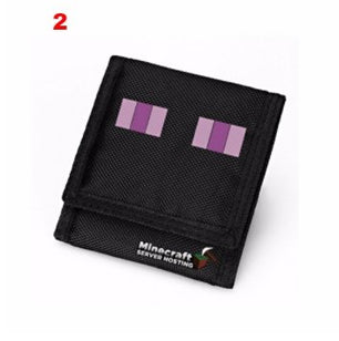 Computer Game Minecraft Wallet Enderman Oxford Black Short Purse Children Carteira - Lusy Store