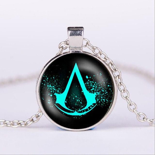 Cool Assassins Creed Necklace Jewelry Retro Crystal Glass Necklace Alloy Fashion - Lusy Store