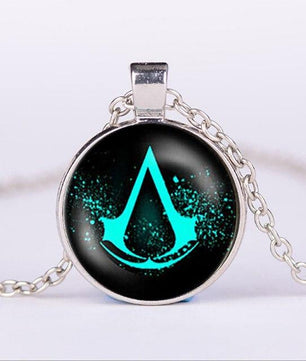 Cool Assassins Creed Necklace Jewelry Retro Crystal Glass Necklace Alloy Fashion - Lusy Store