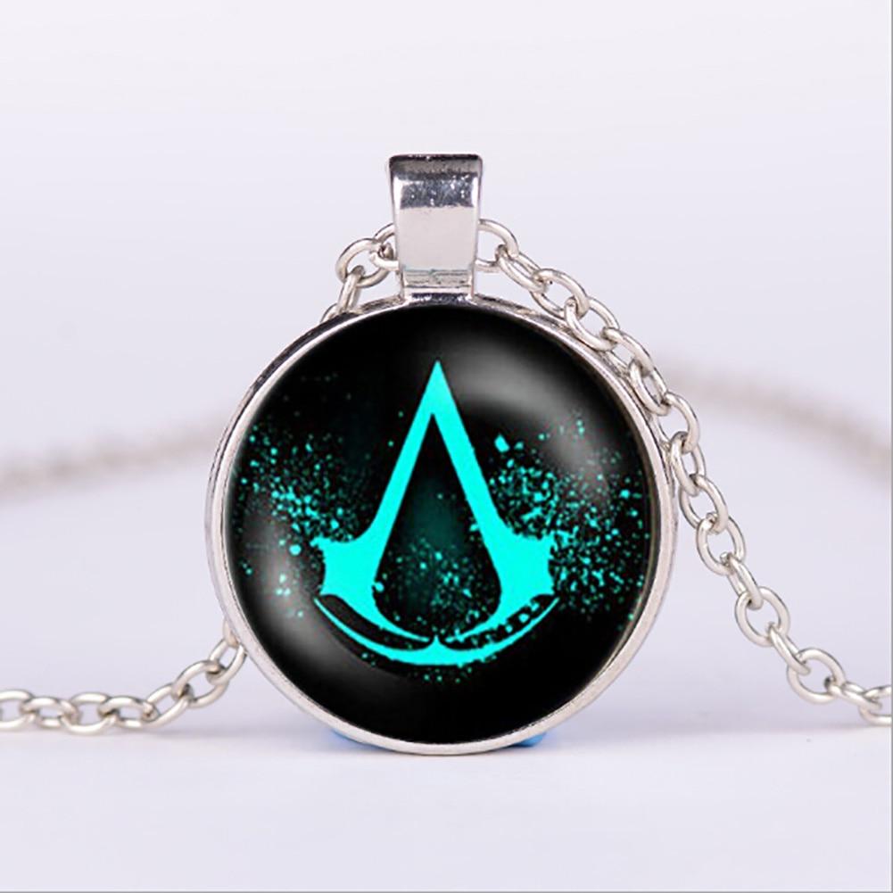Cool Assassins Creed Necklace Jewelry Retro Crystal Glass Necklace Alloy Fashion - Lusy Store