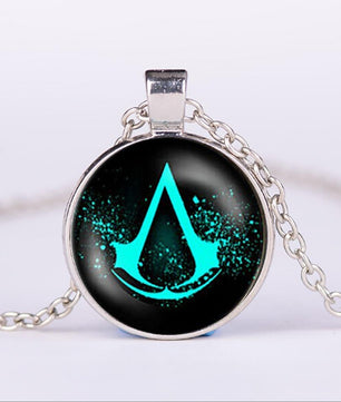Cool Assassins Creed Necklace Jewelry Retro Crystal Glass Necklace Alloy Fashion - Lusy Store