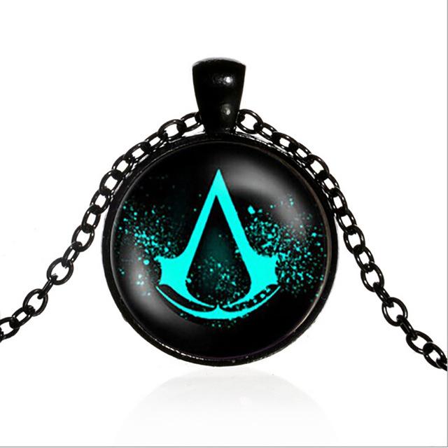 Cool Assassins Creed Necklace Jewelry Retro Crystal Glass Necklace Alloy Fashion - Lusy Store