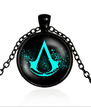 Cool Assassins Creed Necklace Jewelry Retro Crystal Glass Necklace Alloy Fashion - Lusy Store
