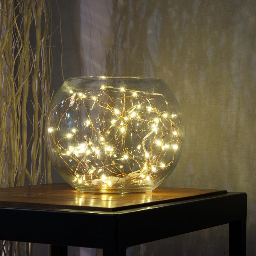 Copper Silver Wire String Button Powered Silver Mini Fairy String Lights Wedding Party - Lusy Store