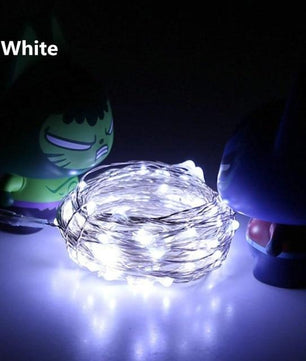 Copper Silver Wire String Button Powered Silver Mini Fairy String Lights Wedding Party - Lusy Store