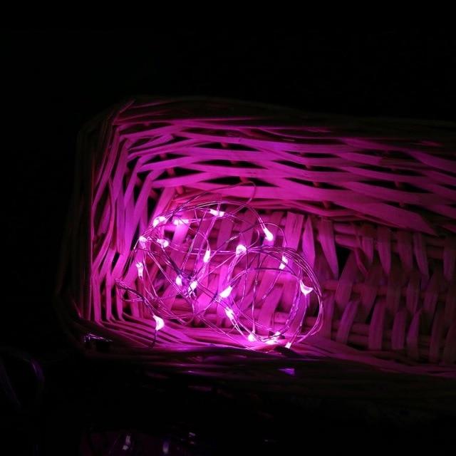 Copper Silver Wire String Button Powered Silver Mini Fairy String Lights Wedding Party - Lusy Store