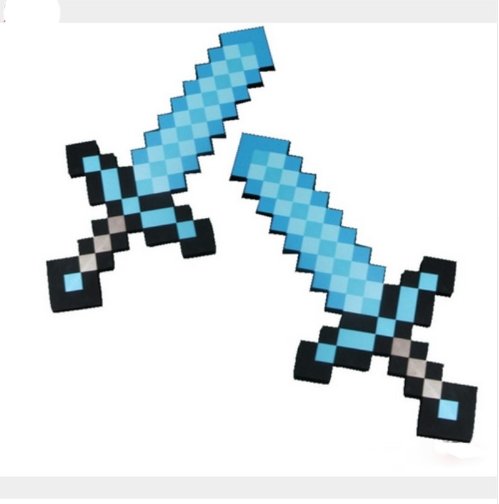 Cosplay Minecraft brinquedos cosplay espada de espuma EVA brinquedos diamond minecraft sword - Lusy Store