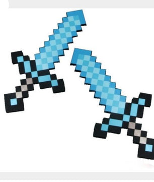 Cosplay Minecraft brinquedos cosplay espada de espuma EVA brinquedos diamond minecraft sword - Lusy Store