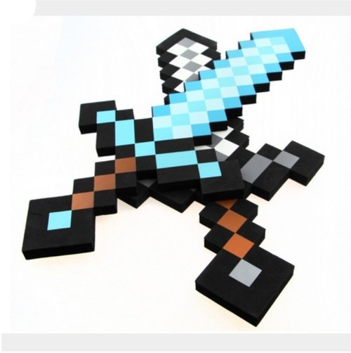 Cosplay Minecraft brinquedos cosplay espada de espuma EVA brinquedos diamond minecraft sword - Lusy Store