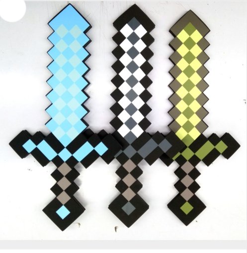 Cosplay Minecraft brinquedos cosplay espada de espuma EVA brinquedos diamond minecraft sword - Lusy Store