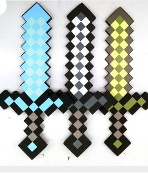 Cosplay Minecraft brinquedos cosplay espada de espuma EVA brinquedos diamond minecraft sword - Lusy Store