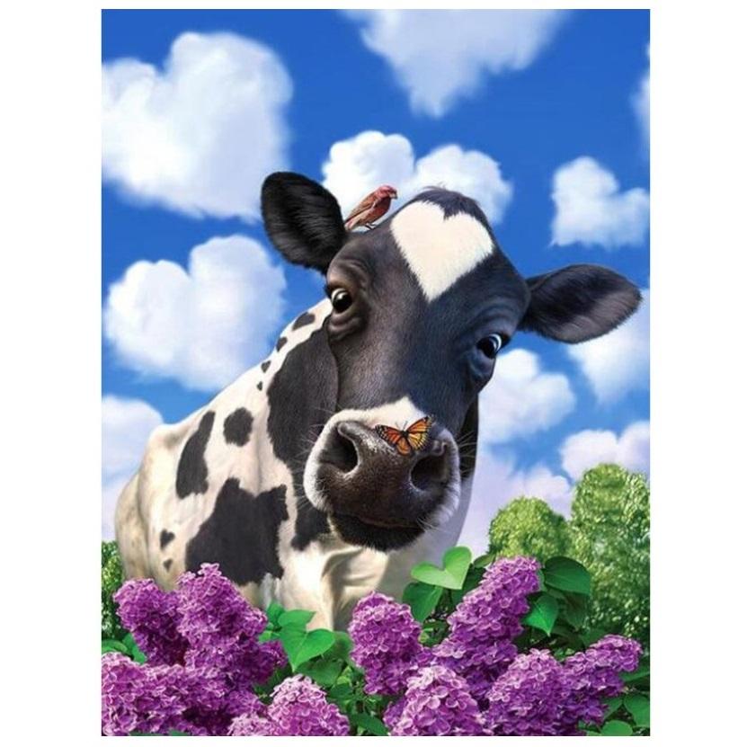 Cow Diamond Painting 5D DIY Cute Cow Cube Diamond One Generation - Lusy Store