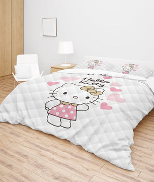 Cozy and Charming - Hello Kitty White Bedding Set for Sweet Dreams - Lusy Store LLC