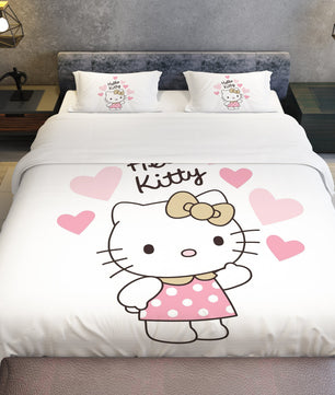 Cozy and Charming - Hello Kitty White Bedding Set for Sweet Dreams - Lusy Store LLC