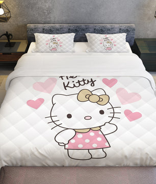 Cozy and Charming - Hello Kitty White Bedding Set for Sweet Dreams - Lusy Store LLC