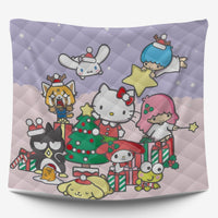 Cozy Comfort Quilted Bedding Sets Merry Christmas with Sanrio Characters - Lusy Store LLC