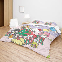 Cozy Comfort Quilted Bedding Sets Merry Christmas with Sanrio Characters - Lusy Store LLC