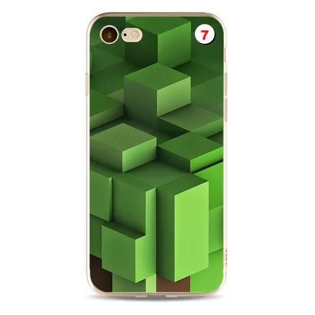 Creeper minecraft Cover high quality Soft Silicone TPU Phone Case For iPhone 5 5C 5S SE X 6 6S plus 7 7plus 8 8plus - Lusy Store