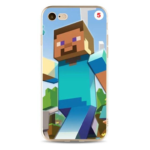 Creeper minecraft Cover high quality Soft Silicone TPU Phone Case For iPhone 5 5C 5S SE X 6 6S plus 7 7plus 8 8plus - Lusy Store