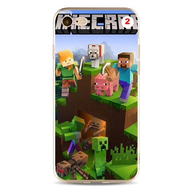 Creeper minecraft Cover high quality Soft Silicone TPU Phone Case For iPhone 5 5C 5S SE X 6 6S plus 7 7plus 8 8plus - Lusy Store