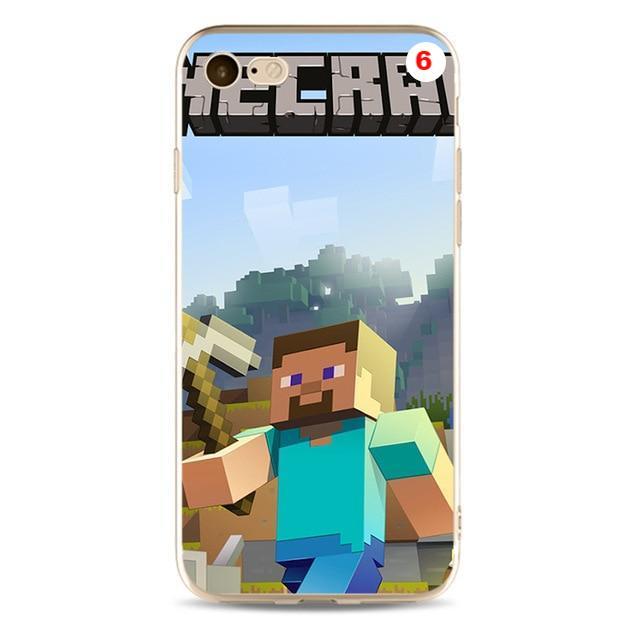 Creeper minecraft Cover high quality Soft Silicone TPU Phone Case For iPhone 5 5C 5S SE X 6 6S plus 7 7plus 8 8plus - Lusy Store
