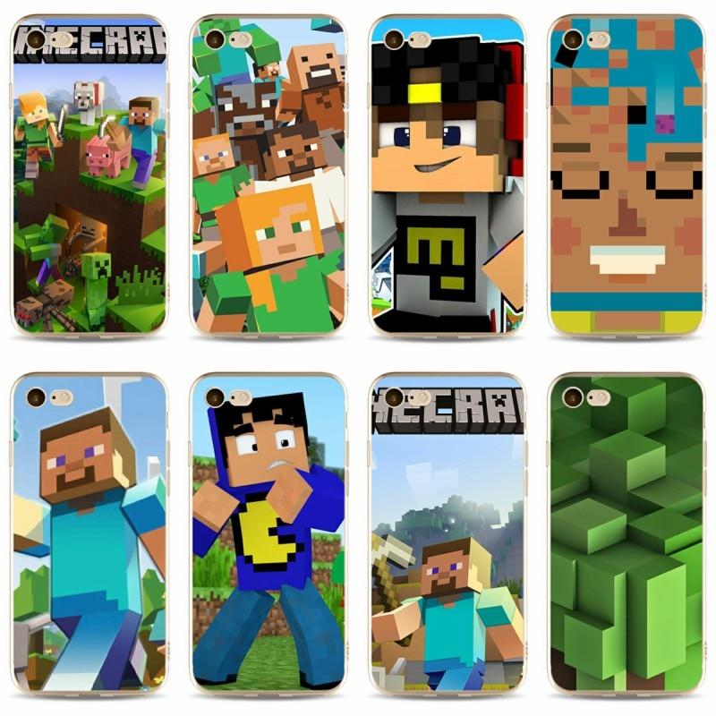 Creeper minecraft Cover high quality Soft Silicone TPU Phone Case For iPhone 5 5C 5S SE X 6 6S plus 7 7plus 8 8plus - Lusy Store
