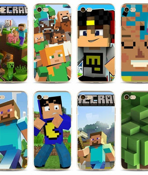 Creeper minecraft Cover high quality Soft Silicone TPU Phone Case For iPhone 5 5C 5S SE X 6 6S plus 7 7plus 8 8plus - Lusy Store