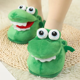 Crocodile Slippers With Moving Mouth Funny Cotton Non-slip Ladies Home Cotton Shoes Cute Gifts