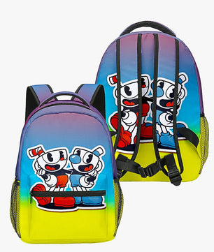 Cuphead Backpack 3D Japan Anime Boys Girls Cartoon Oxford Waterproof Children Students Laptop Backpack For School B93 - Lusy Store