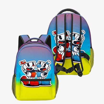 Cuphead Backpack 3D Japan Anime Boys Girls Cartoon Oxford Waterproof Children Students Laptop Backpack For School B93 - Lusy Store