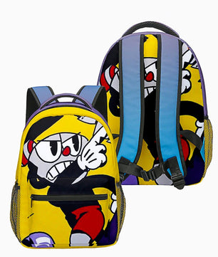 Cuphead Backpack 3D Japan Anime Boys Girls Cartoon Oxford Waterproof Children Students Laptop Backpack For School B93 - Lusy Store