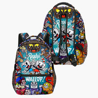 Cuphead Backpack 3D Japan Anime Boys Girls Cartoon Oxford Waterproof Children Students Laptop Backpack For School B93 - Lusy Store