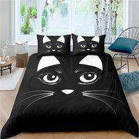 Cute Bedding Set Cartoon Cat Dogs Toddler Bedding Set 3D Microfiber Bedroom Decor D548 6