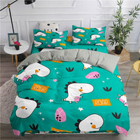 Cute Bedding Set Cartoon Cat Dogs Toddler Bedding Set 3D Microfiber Bedroom Decor D548 17