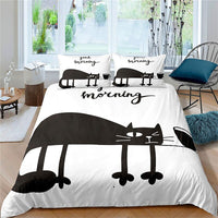 Cute Bedding Set Cartoon Cat Dogs Toddler Bedding Set 3D Microfiber Bedroom Decor D548 3