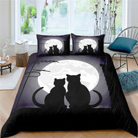 Cute Bedding Set Cartoon Cat Dogs Toddler Bedding Set 3D Microfiber Bedroom Decor D548 4