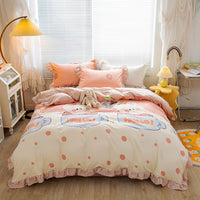 Cute Bedding Set Kids Bedroom Lace Bedding For Family D550 - Lusy Store