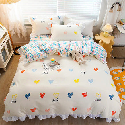 Cute Bedding Set Kids Bedroom Lace Bedding For Family D550 - Lusy Store